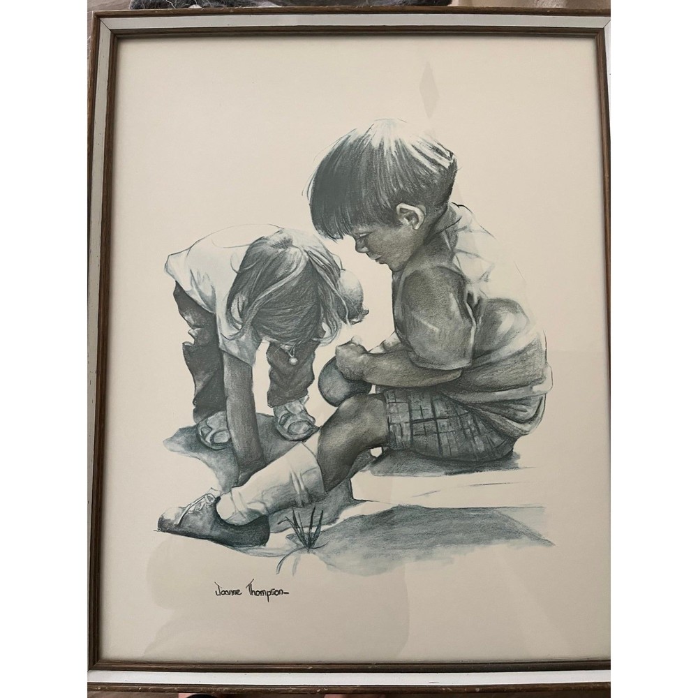 Vintage Signed Joanne Thompson Litho